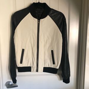 RD Styles faux leather bomber